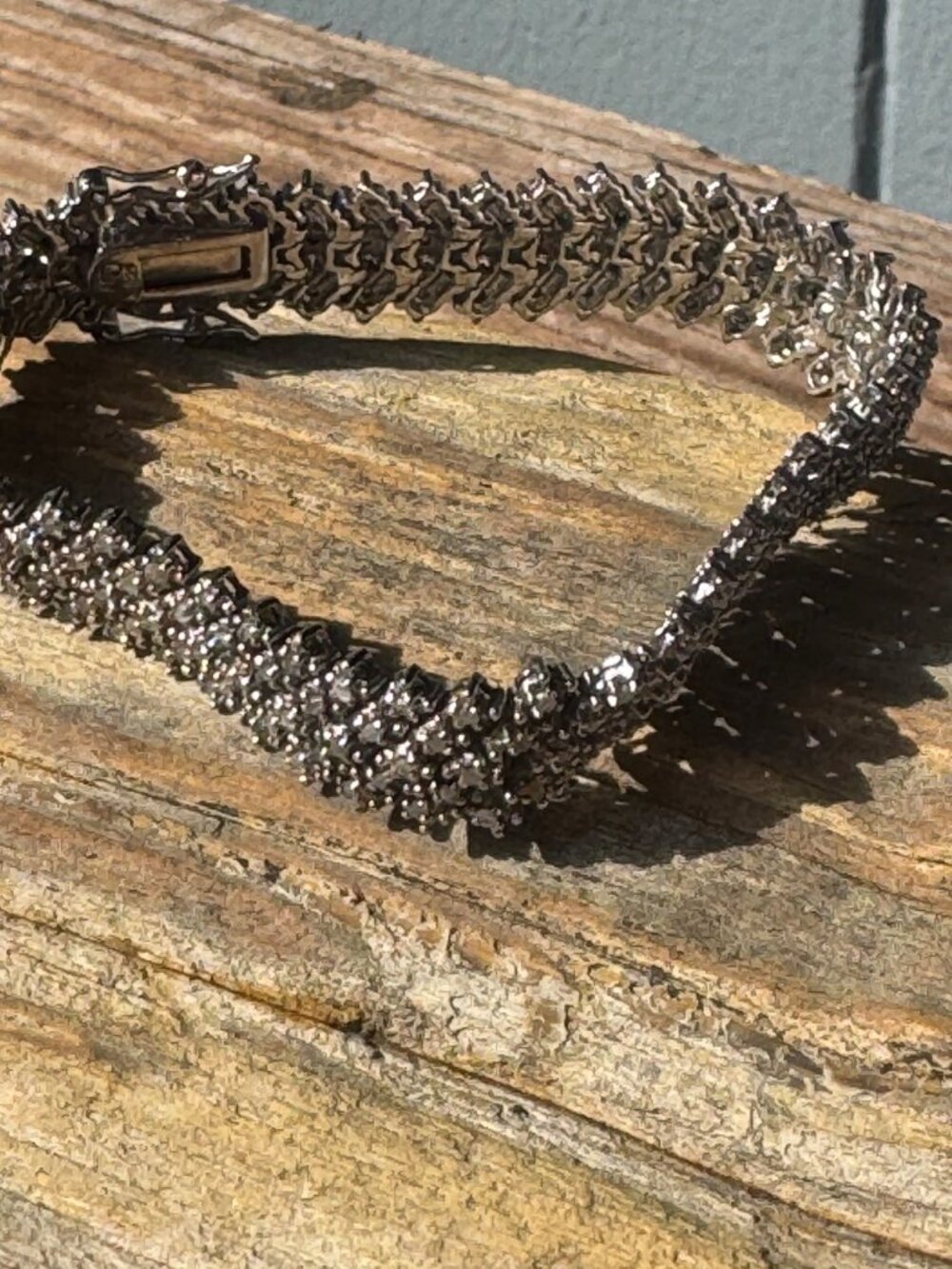 Charles Winston 7" Sterling Silver Intricate Link Bracelet With Detailed Clasp
